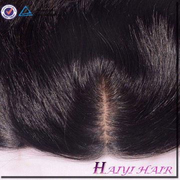 A cutícula completa do cabelo brasileiro do vison da categoria 9A alinhada pre arrancou o Frontal do laço 13 * 4